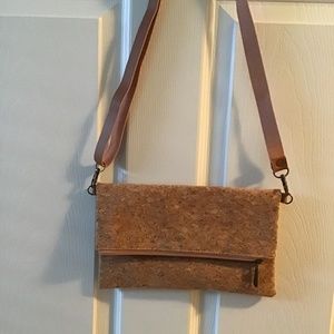 Cork cross body purse